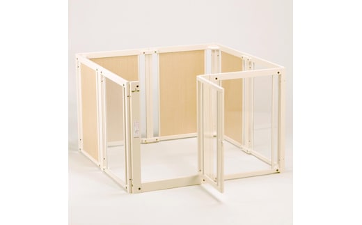 ペット用木製サークル『ペットサークル F 80 XL アクリル（ホワイト色）』【KR12】