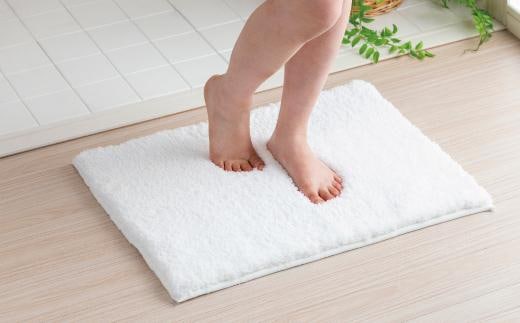 思わず頬ずりしたくなるバスマット プレミアム45×60cm ホワイト