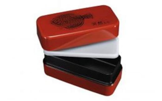 漆器弁当箱 根来塗 ひらめ 長角入子 特大［紀州漆器］［YS18］