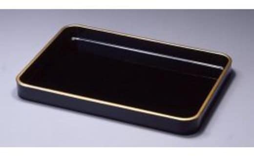 木製 漆塗 賞状盆 金縁付（二尺・約61cm）天然木・天然うるし・手塗［YS32］