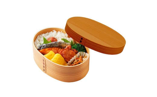 ［ライトブラウン］曲げわっぱ 弁当箱 一段 カラー 紀州漆器 伝統工芸［YS131］