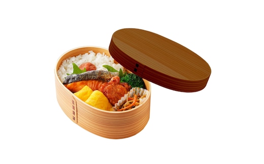 ［マロンブラウン］曲げわっぱ 弁当箱 一段 カラー 紀州漆器 伝統工芸［YS132］