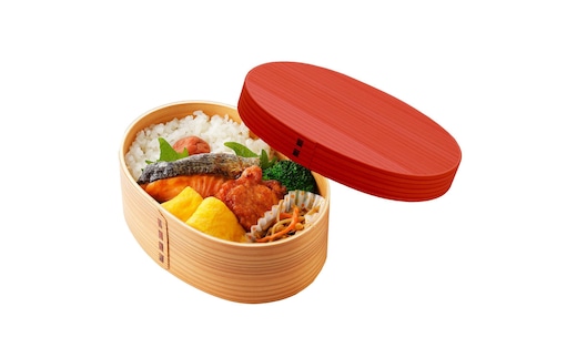 ［チェリーピンク］曲げわっぱ 弁当箱 一段 カラー 紀州漆器 伝統工芸［YS133］