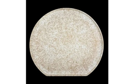 木製 半月トレイ 乱糸（マット仕上げ）純白［NF72］