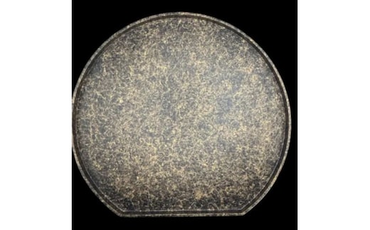 木製 半月トレイ 乱糸（マット仕上げ）漆黒［NF73］