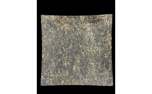 波スクエアプレート L 乱糸(マット仕上げ)漆黒［NF125］