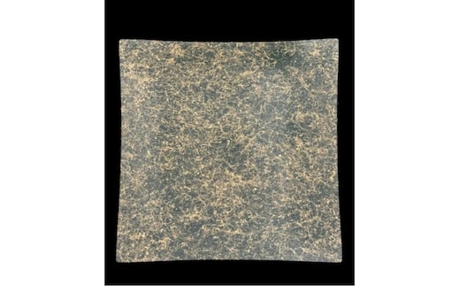 波スクエアプレート S 乱糸（マット仕上げ）草色［NF83］