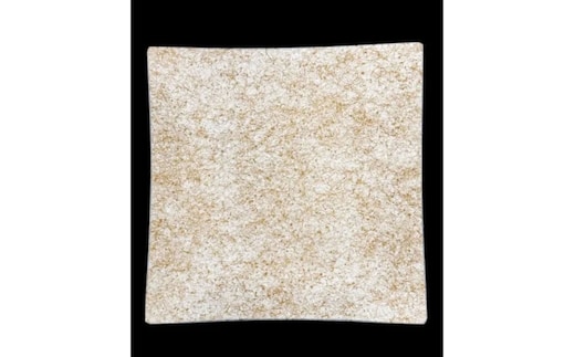 波スクエアプレート S 乱糸（マット仕上げ）純白［NF84］