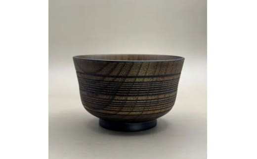 線面汁椀 黒漆［NF92］