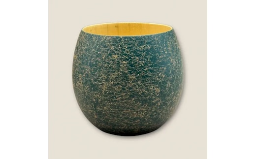 木製 エッグカップ 乱糸マット仕上げ 草色［NF120］