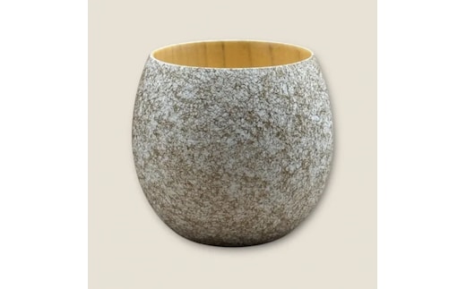 木製 エッグカップ 乱糸マット仕上げ 純白［NF121］