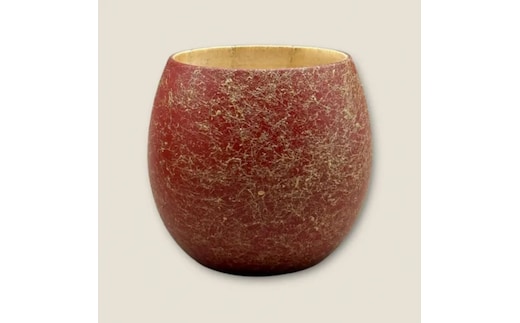 木製 エッグカップ 乱糸マット仕上げ 本朱［NF123］