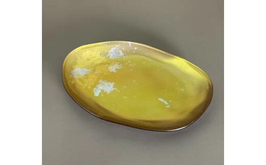 ビーンズ型小皿 パールゴールド（金箔） ［NF127］
