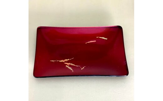 角小皿 鯉 赤溜 ［NF133］