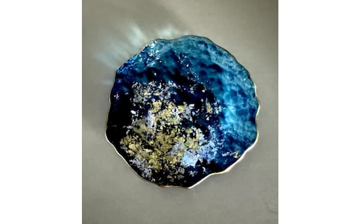 豆皿 口金ロック グラデーションブルー ［NF162］