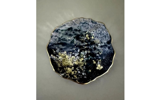 豆皿 口金ロック グラデーションブラック ［NF165］