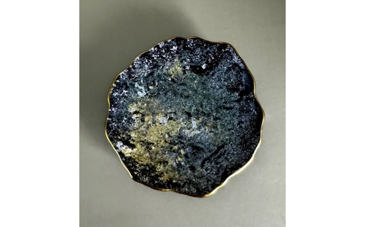 豆皿 口金ロック ラメブラック ［NF167］