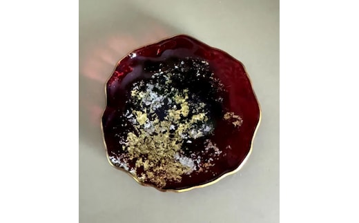 豆皿 口金ロック 古代金箔赤溜 ［NF170］