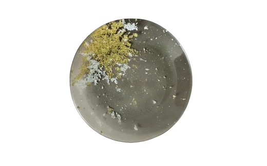 丸小皿（金箔）クリア［NF188］