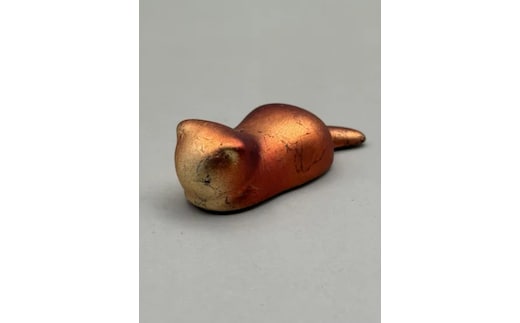 箸置き 猫 金箔グラデーションブラウン［NF234］