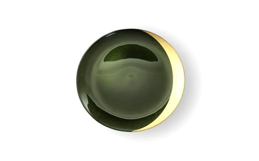 丸小皿 三日月 梨地グリーン ［NF271］