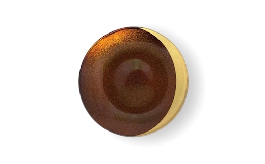 丸小皿 三日月 梨地レッド ［NF272］