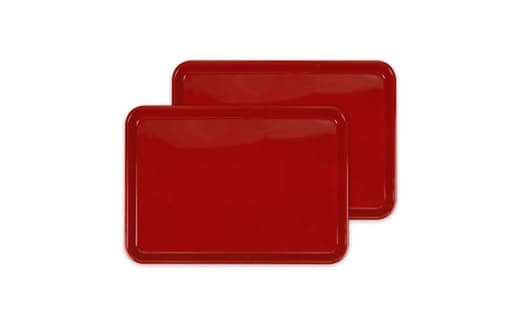 カラフルピノトレー M 33cmレッド 2枚組 タツクラフト 【Tk53】