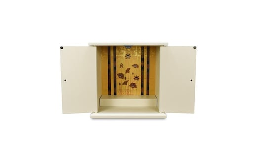 タツクラフト 紀州塗り ミニ仏壇 大 白練 【Tk292】