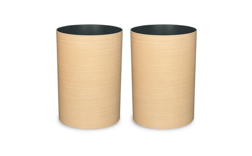 タツクラフト 杢目塗り ダストボックス M ひのき杢 6.8L 2個組 【Tk331】