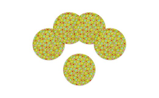 タツクラフト 友禅和紙コースター 5枚セット 桜 金平糖 緑 【Tk344】
