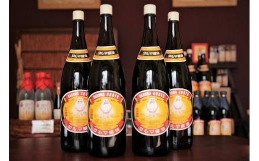 手作り醤油！一升瓶こいくちしょうゆ ４本入り