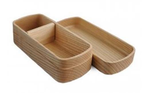 銘木弁当箱 ホワイトアッシュ ナノコート【TN13】