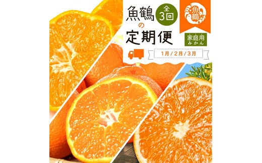 【1・2・3月 全3回 定期便】紀州和歌山産旬のご家庭用柑橘セット(みかん・不知火・清見)【UT129】