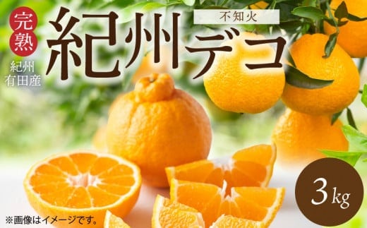 G7360_【2026年先行予約】デコポン 紀州デコ 3kg 完熟 濃厚 国産 紀州 有田 不知火 柑橘 果物 果実 フルーツ 柑橘の王様 まろやか 甘い ジューシー コク プリプリ 果肉 お取り寄せ 和歌山県 湯浅町 送料無料