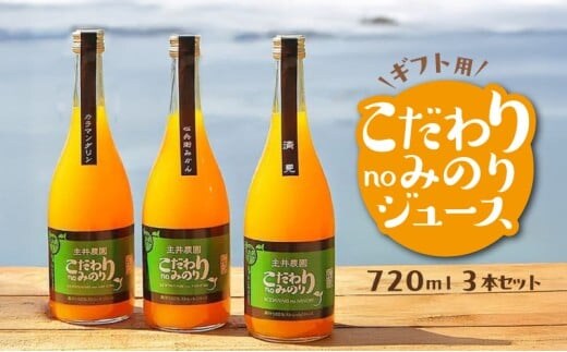 ZS6015-GFTn_【ギフト用】主井農園 こだわりnoみのりジュース 720ml 3本セット