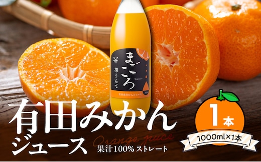 ZE6448_「まごころ」有田みかん 100％ ジュース 1000ml 1本
