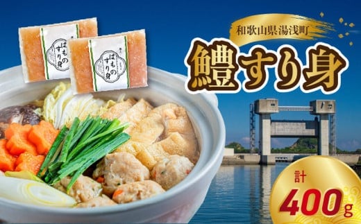 SD1001_鱧すり身 200g × 2個 高級魚 鱧 漁港直送 その日に加工 真空冷凍 鮮度 キープ すり身 鍋 ハンバーグ つみれ汁 高級料亭 気分 味わえる 自宅 簡単 出来立て さつま揚げ 冷凍 お取り寄せ 和歌山県 湯浅町 送料無料