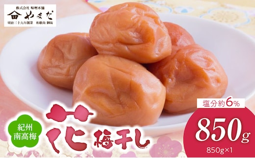 YD1005_紀州南高梅「花」塩分約6％（850ｇ）