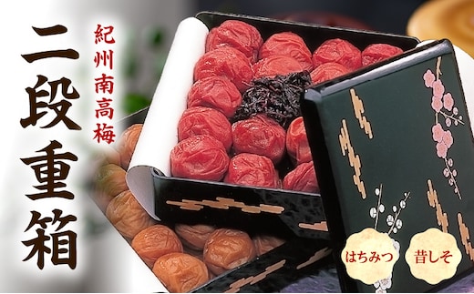 SF1030_紀州南高梅 二段重箱（はちみつ・昔しそ）