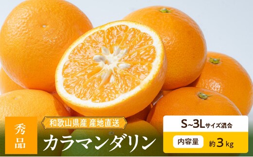 ZE6500_【2026年先行予約】和歌山県産 カラマンダリン 3kg 秀品