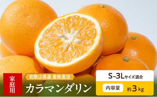 ZE6502_【2026年先行予約】和歌山県産 カラマンダリン 3kg 家庭用