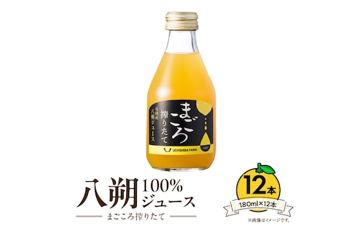 ZE6427_【まごころ搾りたて】八朔ジュース 100％ 180ml×12本