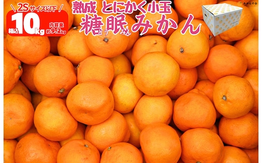 ［先行予約］熟成 みかん とにかく 小玉 箱込10kg ( 内容量 9.2kg ) 2Sサイズ以下 秀品 優品 混合 有田みかん 和歌山産 産地直送 家庭用 【みかんの会】