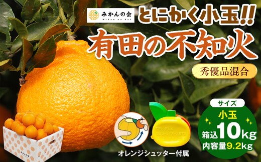 不知火 とにかく 小玉 箱込10kg (内容量約 9.2kg) 秀優品混合 和歌山県産 産地直送［みかんの会］