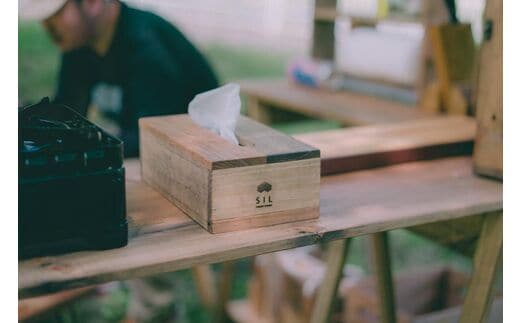 ホームからキャンプまで【《パレット》ティッシュボックス】アウトドア用（SIL CAMP）