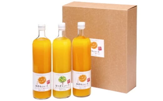 和歌山みかんジュース2種類セット（750ml×3本入り）果汁100％無添加ストレート