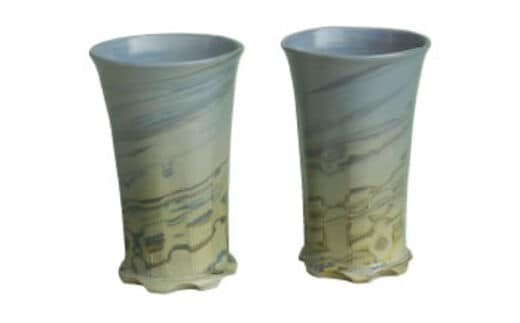 ペア フリーカップ（練上手面取）