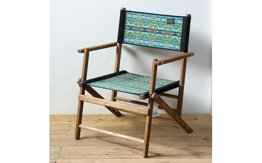 【アルトメサディープターコイズ 】フォールディングチェアS Pendleton（ペンドルトン）×TurnBuckle（ターンバックル）