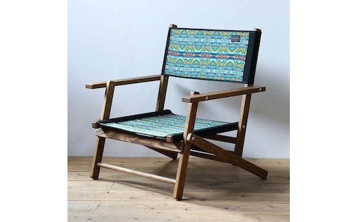 【アルトメサディープターコイズ 】フォールディングチェア ワイド Pendleton（ペンドルトン）×TurnBuckle（ターンバックル Z105VC02