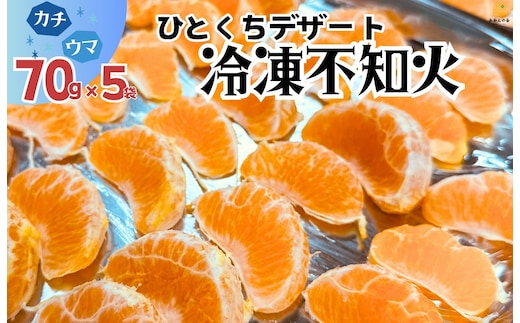 冷凍 不知火 （しらぬい） 70g × 5袋 ひとくちデザート カチウマ スイーツ 果物 旬の味わい 和歌山県産不知火100%